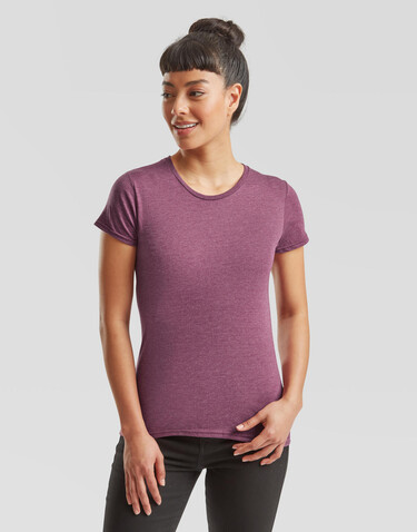 Fruit of the Loom Ladies` Iconic 150 T, Heather Red, L bedrucken, Art.-Nr. 112014045