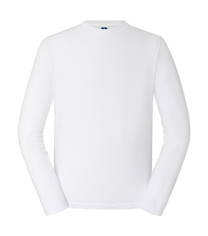 Russell Europe Authentic Classic Long Sleeve T, White, XS bedrucken, Art.-Nr. 113000002