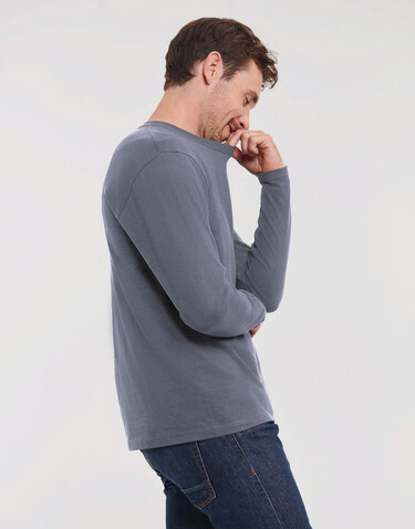 Russell Europe Authentic Classic Long Sleeve T, White, XL bedrucken, Art.-Nr. 113000006