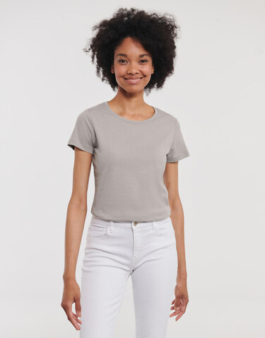 Russell Europe Ladies´ Pure Organic Tee, Light Oxford, 2XL bedrucken, Art.-Nr. 120007197