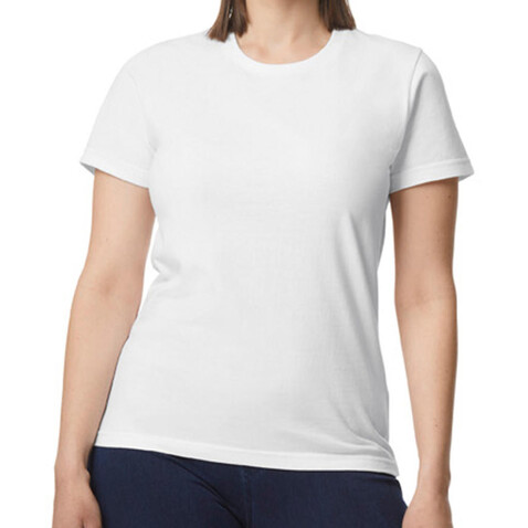 Gildan Softstyle Midweight Women`s T-Shirt, White, S bedrucken, Art.-Nr. 122090003