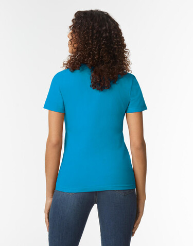 Gildan Softstyle Midweight Women`s T-Shirt, Pitch Black, M bedrucken, Art.-Nr. 122091194