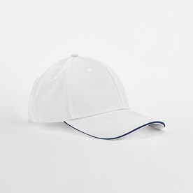 Beechfield EarthAware® Clas. Org. Cotton 6 Panel Sandwich P., White/French Navy, One Size bedrucken, Art.-Nr. 128690530 Beechfield EarthAware® Clas. Org. Cotton 6 Panel Sandwich P., White/French Navy, One Size bedrucken, Art.-Nr. 128690530
