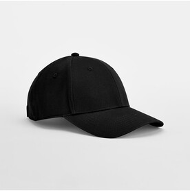 Beechfield EarthAware® Junior Clas. Org. Cotton 6 Panel Cap, Black, One Size bedrucken, Art.-Nr. 129691010