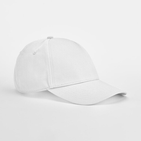 Beechfield EarthAware® Clas. Org. Cotton 5 Panel Cap, White, One Size bedrucken, Art.-Nr. 130690000