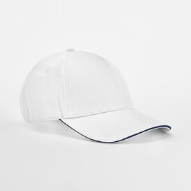 Beechfield EarthAware® Clas. Org. Cotton 5 Panel Sandwich P., White/French Navy, One Size bedrucken, Art.-Nr. 131690530 Beechfield EarthAware® Clas. Org. Cotton 5 Panel Sandwich P., White/French Navy, One Size bedrucken, Art.-Nr. 131690530