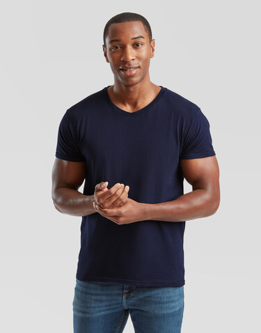 Fruit of the Loom Iconic 150 V Neck T, Royal Blue, S bedrucken, Art.-Nr. 145013002