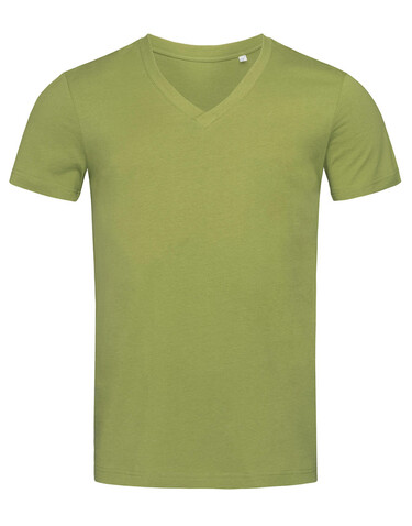 Stedman Organic James V-Neck Men, Earth Green, S bedrucken, Art.-Nr. 167055303