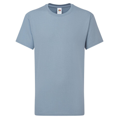 Fruit of the Loom Kids` Iconic 195 T, Mountain Blue, 116 (5-6) bedrucken, Art.-Nr. 168012114