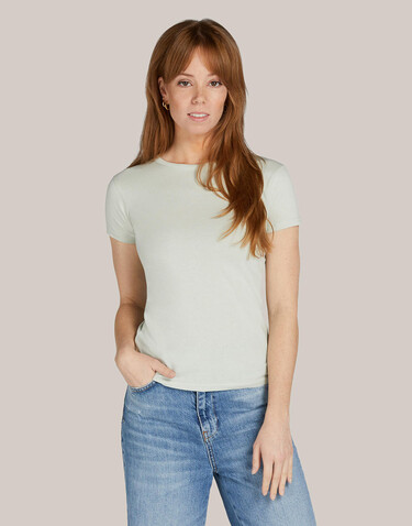 SG Signature Tagless Tee Women, Denim, XS bedrucken, Art.-Nr. 171523192