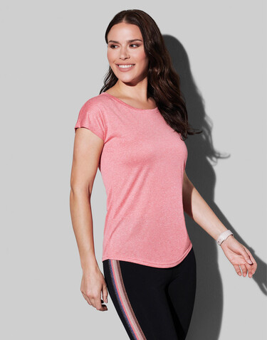 Stedman Recycled Sports-T Move Women, Coral Heather, L bedrucken, Art.-Nr. 175054395