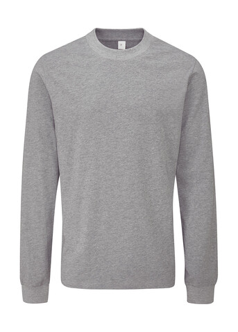 Mantis Essential Heavy Long Sleeve T, Heather Grey Melange, XL bedrucken, Art.-Nr. 182481266