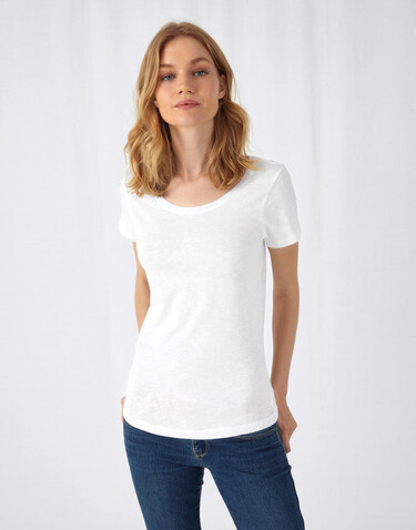 B &amp; C Organic Inspire Slub T /women, Chic Pure White, 2XL bedrucken, Art.-Nr. 185420057