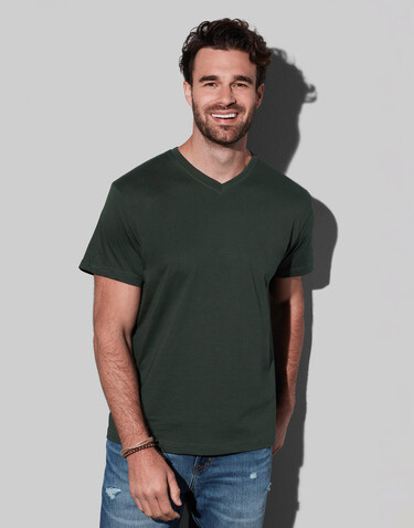 Stedman Classic-T V-Neck, Bottle Green, XL bedrucken, Art.-Nr. 194055406