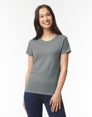 Gildan Heavy Cotton Women`s T-Shirt, Heather Sapphire, 3XL bedrucken, Art.-Nr. 194093328