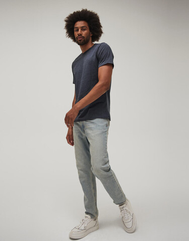 Bella Unisex Heather CVC Short Sleeve Tee, Heather Dusty Blue, XS bedrucken, Art.-Nr. 195061482