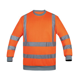 Korntex Hi-Vis Sweatshirt Limerick, Orange, S bedrucken, Art.-Nr. 200134102