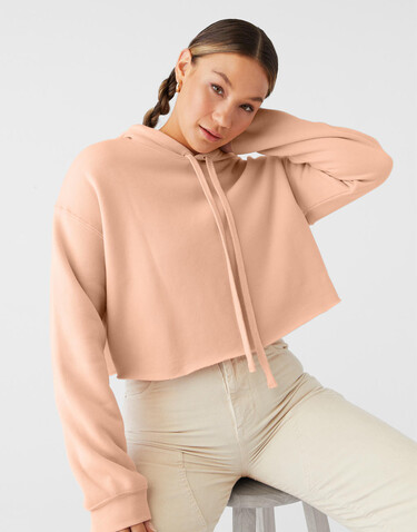 Bella Women`s Cropped Fleece Hoodie, Black, L bedrucken, Art.-Nr. 202061015