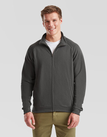 Fruit of the Loom Classic Sweat Jacket, White, XL bedrucken, Art.-Nr. 204010006