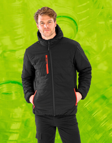 Result Black Compass Padded Winter Jacket, Black/Grey, XS bedrucken, Art.-Nr. 206331512