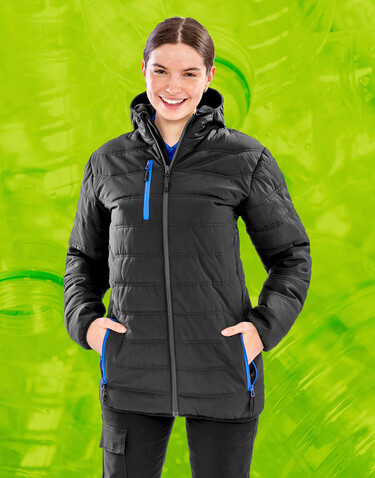 Result Black Compass Padded Winter Jacket, Black/Grey, XS bedrucken, Art.-Nr. 206331512