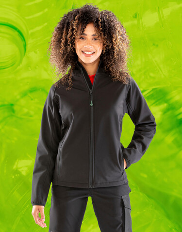 Result Women`s Recycled 3-Layer Hooded Softshell, Black, XS bedrucken, Art.-Nr. 213331012