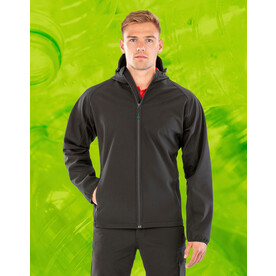 Result Men`s Recycled 3-Layer Hooded Softshell, Black, S bedrucken, Art.-Nr. 214331011 Result Men`s Recycled 3-Layer Hooded Softshell, Black, S bedrucken, Art.-Nr. 214331011