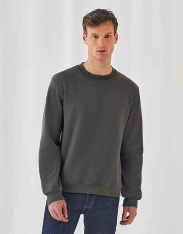 B &amp; C ID.002 Cotton Rich Sweatshirt, White, XS bedrucken, Art.-Nr. 215420002