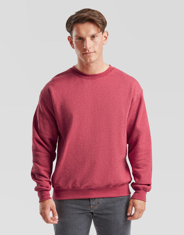 Fruit of the Loom Classic Set In Sweat, Dark Heather Grey, 2XL bedrucken, Art.-Nr. 216011267