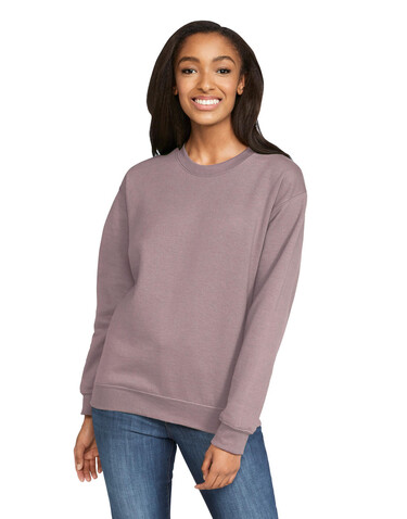 Gildan Softstyle Midweight Fleece Adult Crewneck, White, S bedrucken, Art.-Nr. 220090002