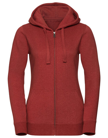 Russell Europe Ladies` Authentic Melange Zipped Hood Sweat, Carbon Melange, XS bedrucken, Art.-Nr. 230001022