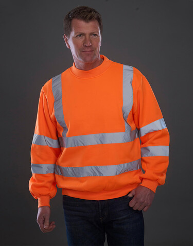 Yoko Fluo Sweatshirt, Fluo Orange, 3XL bedrucken, Art.-Nr. 277774056