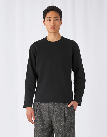 B &amp; C Open Hem Sweatshirt, Black, M bedrucken, Art.-Nr. 279421014