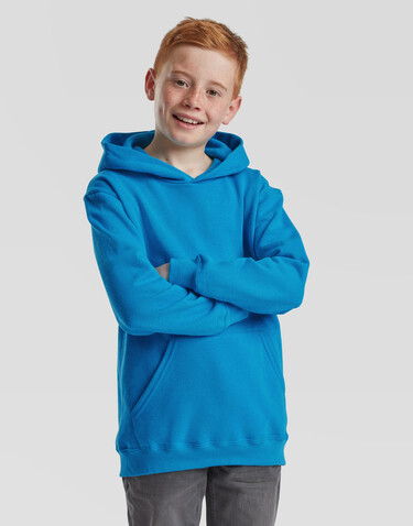 Fruit of the Loom Kids` Classic Hooded Sweat, Black, 164 (14-15) bedrucken, Art.-Nr. 280011018