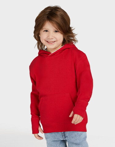 SG Contrast Hooded Sweatshirt Kids, Red/White, 140 (9-10/XL) bedrucken, Art.-Nr. 280524506