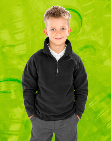 Result Junior Recycled Microfleece Top, Black, XS (4-6) bedrucken, Art.-Nr. 281331012