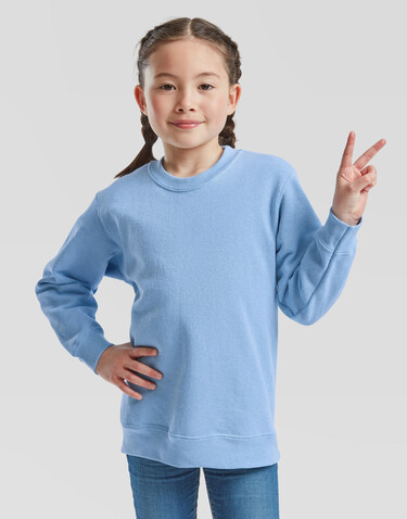 Fruit of the Loom Kids` Classic Set-In Sweat, Heather Green, 152 (12-13) bedrucken, Art.-Nr. 287015157