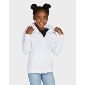 SG Hooded Full Zip Kids, White, 104 (3-4/S) bedrucken, Art.-Nr. 298520003