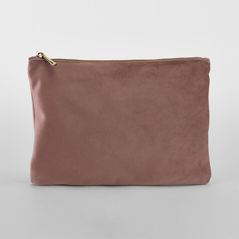 Bag Base Velvet Accessory Pouch, Rose Quartz, L bedrucken, Art.-Nr. 300294115