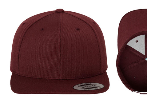Yupoong Classic Snapback Cap, Maroon/Maroon, One Size bedrucken, Art.-Nr. 300734540