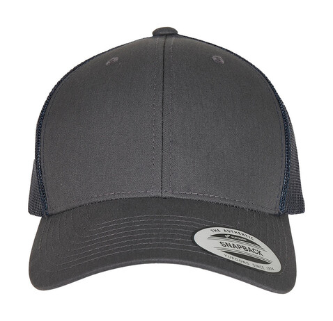 Yupoong Retro Trucker 2-Tone, Charcoal/Navy, One Size bedrucken, Art.-Nr. 307731870