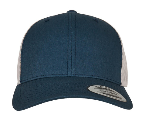 Yupoong Retro Trucker 2-Tone, Navy/Silver, One Size bedrucken, Art.-Nr. 307732560