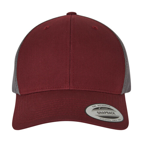 Yupoong Retro Trucker 2-Tone, Maroon/Grey, One Size bedrucken, Art.-Nr. 307734610