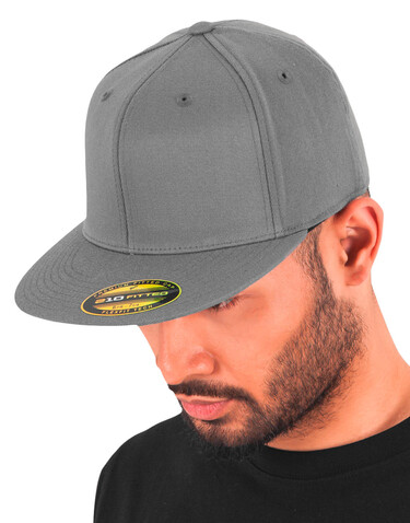 Flexfit Premium 210 Fitted, Heather Grey, S/M bedrucken, Art.-Nr. 309681231