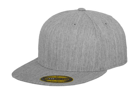 Flexfit Premium 210 Fitted, Heather Grey, S/M bedrucken, Art.-Nr. 309681231