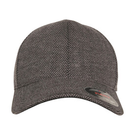 Flexfit Heringbone Melange Cap, Black/Heather Grey, S/M bedrucken, Art.-Nr. 310681521 Flexfit Heringbone Melange Cap, Black/Heather Grey, S/M bedrucken, Art.-Nr. 310681521