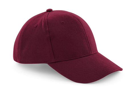 Beechfield Pro-Style Heavy Brushed Cotton Cap, Burgundy, One Size bedrucken, Art.-Nr. 312694480