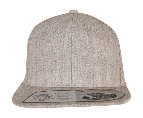 Yupoong Fitted Snapback, Heather Grey, One Size bedrucken, Art.-Nr. 313731230