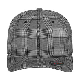 Flexfit Glen Check Cap, Black/White, S/M bedrucken, Art.-Nr. 316681500 Flexfit Glen Check Cap, Black/White, S/M bedrucken, Art.-Nr. 316681500