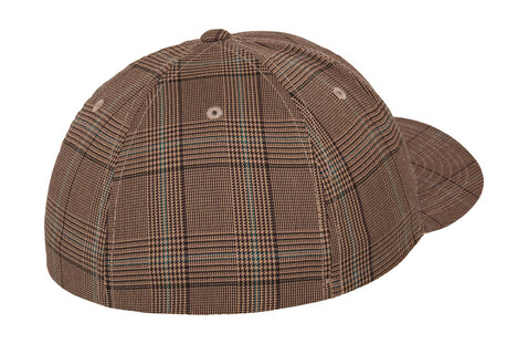 Flexfit Glen Check Cap, Brown/Khaki, S/M bedrucken, Art.-Nr. 316687570